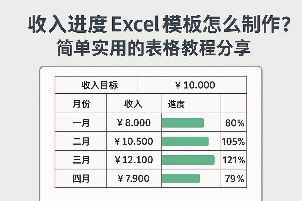 收入进度 excel模板怎么制作？简单实用的表格教程分享